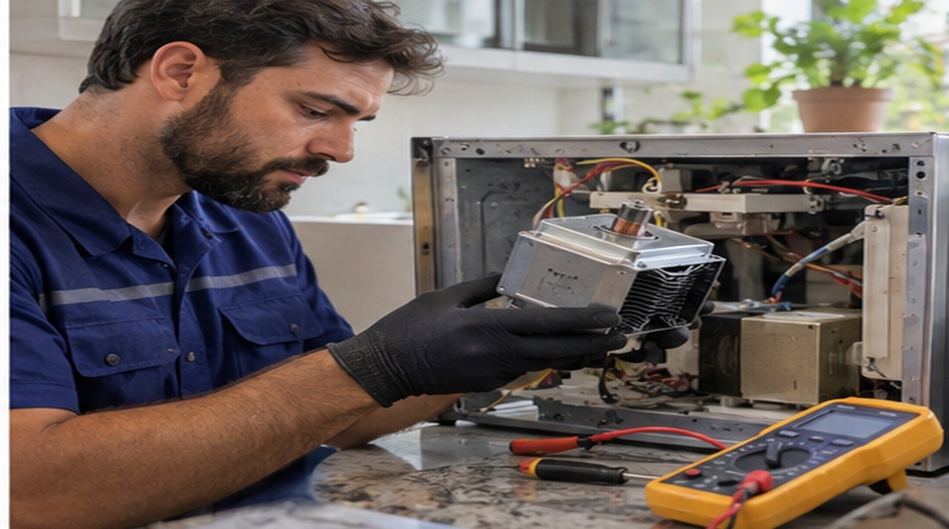 Conserto de micro-ondas em Serra‑ES: troca do magnetron